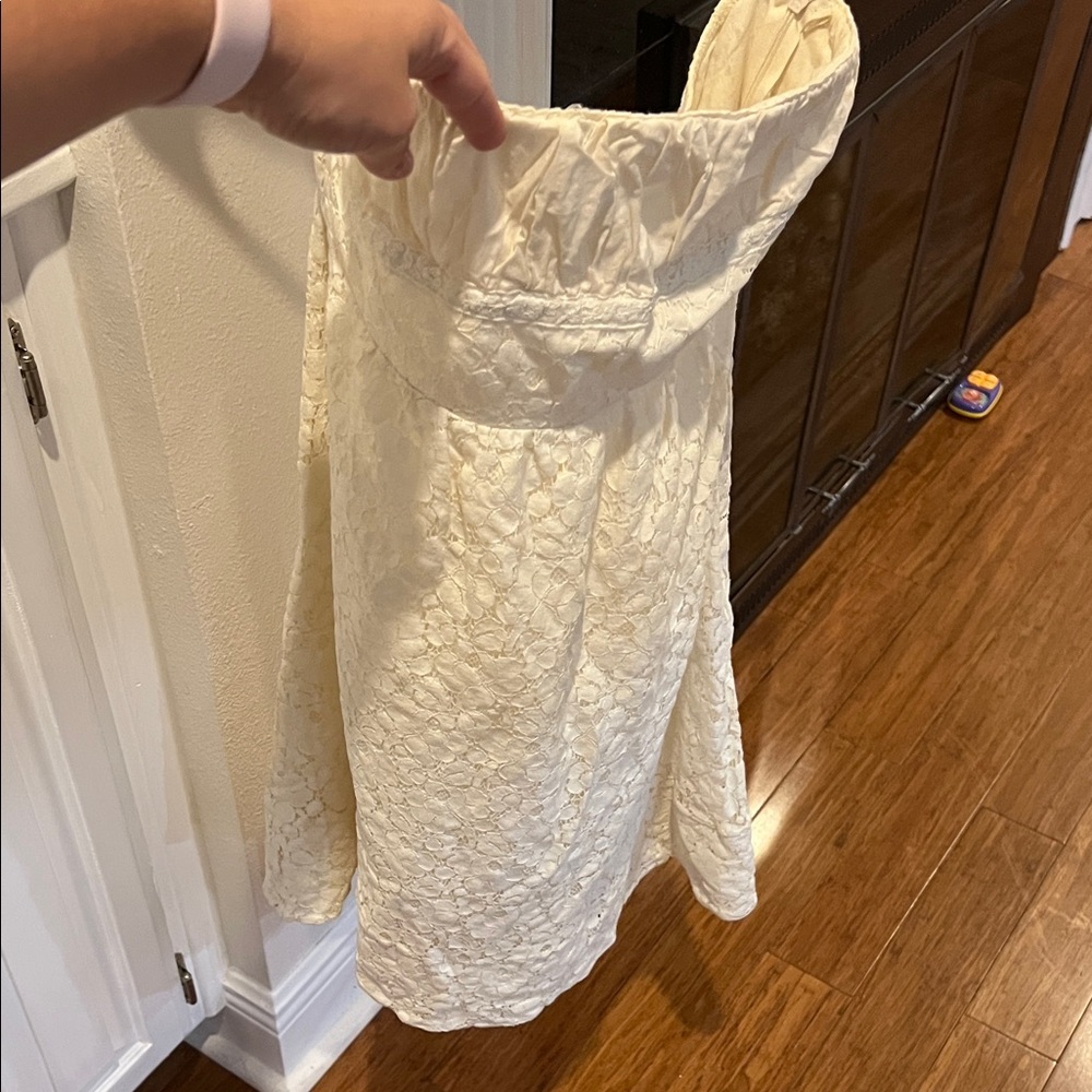 Off-white Cream Lace Dress